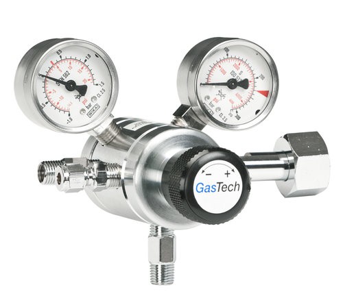 Flaschendruckminderer 2SSL, Brenngase, 0-1,5 bar, 2stufig, Edelstahl